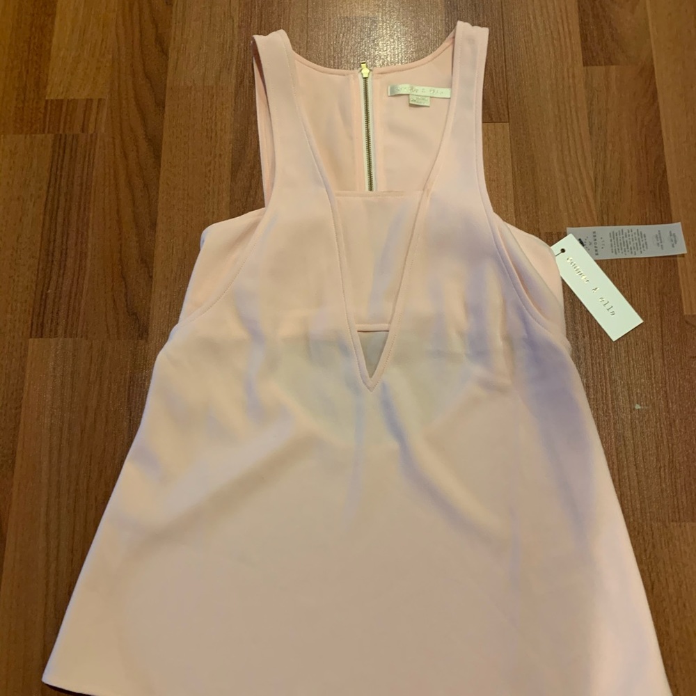 NWT Cooper and Ella XS Nude (lt peach) Dressy Tank